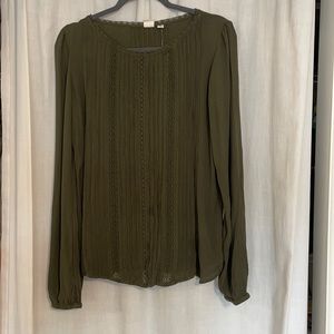 Dark green Gap blouse